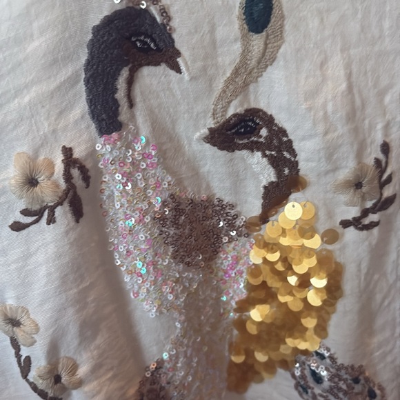 Classy and trendy Embroidered White top with a slip
On pants set - Picture 7 of 10